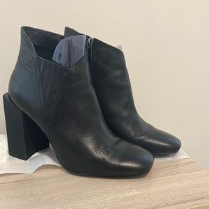 Black Leather Halston Boots